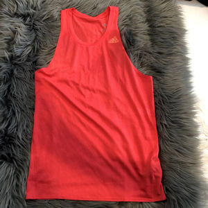 new adidas running high neck tank top size small